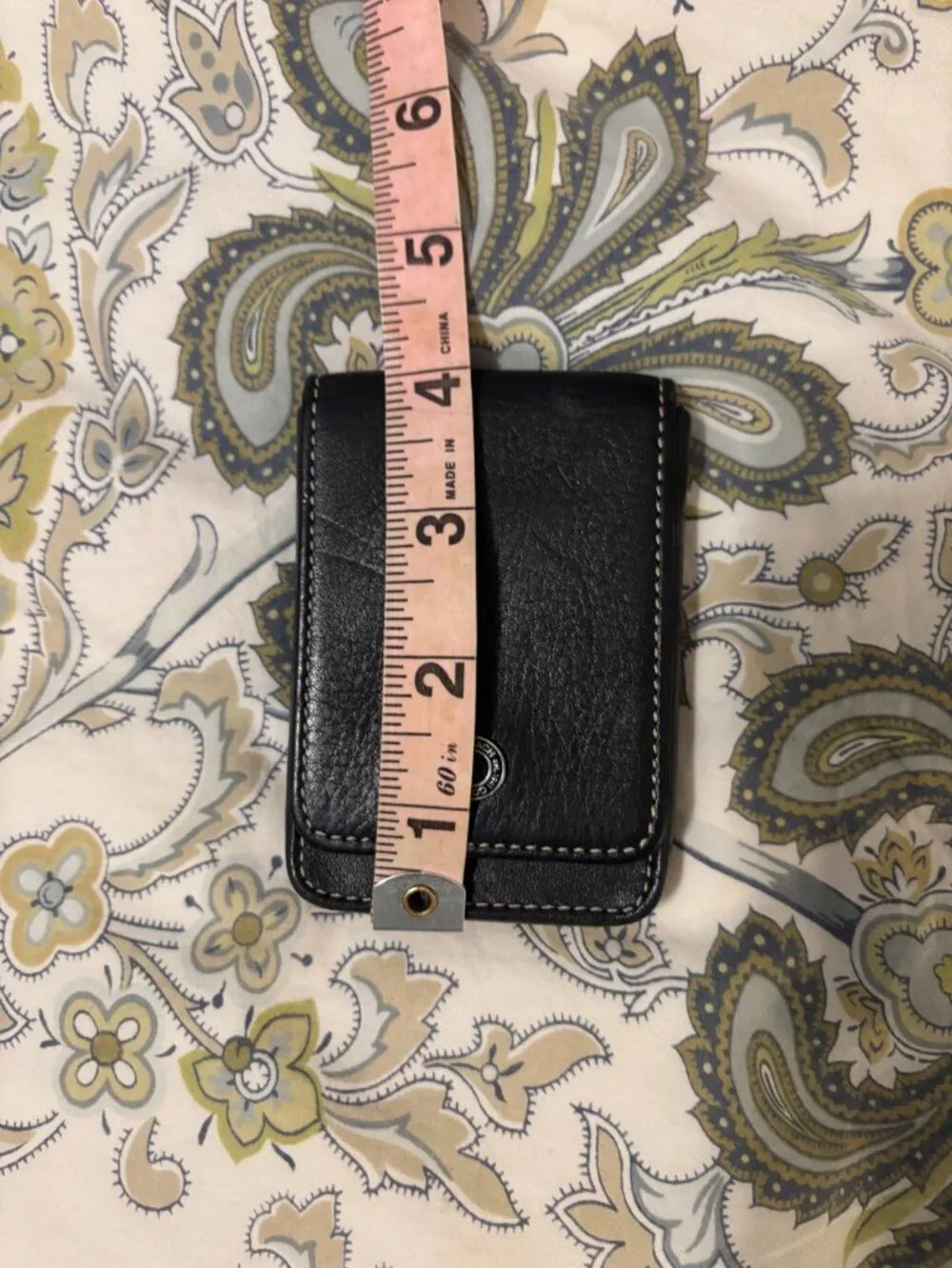 Vintage Coach Hard Case Structured Leather Business Card Holder.